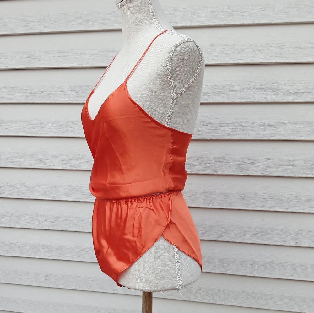 NWOT! Vintage, Orange Bra and Panty Set, High Waisted, Also something in Black - Picture 2 of 7